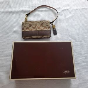 Brown Coach Wristlet